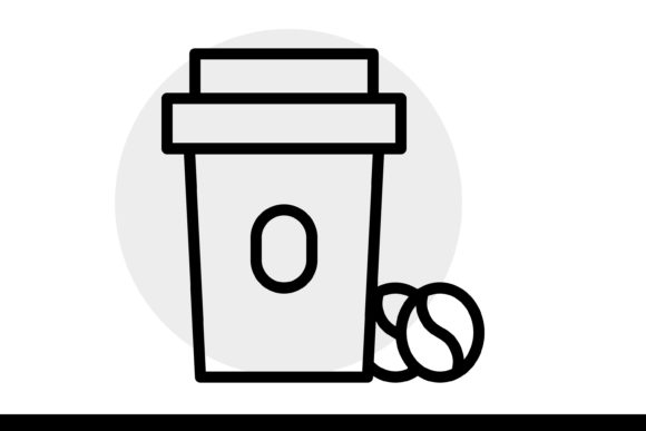 Cafe Line Icon Packaging Coffee Cup Graphics