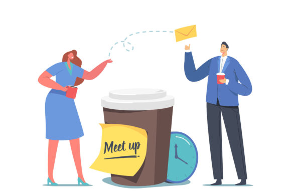 Colleagues Meetup Concept: Graphics and Illustrations for Branding