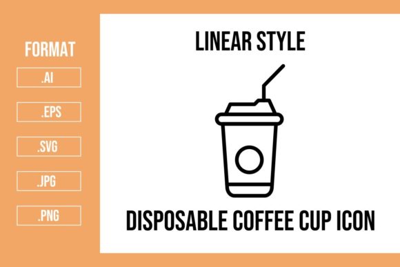 Disposable Coffee Cup Icons Graphics