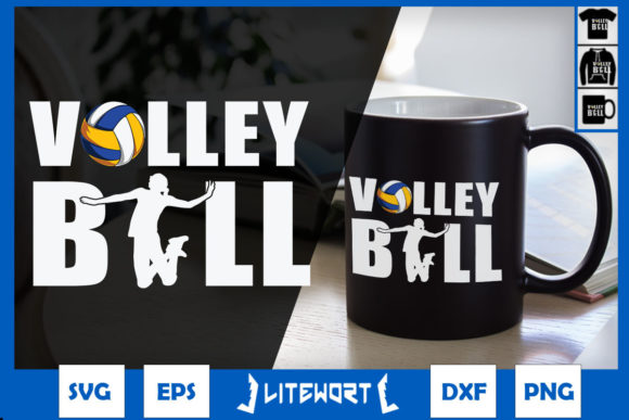 Girls Volleyball Silhouette Playing Graphics and Crafts