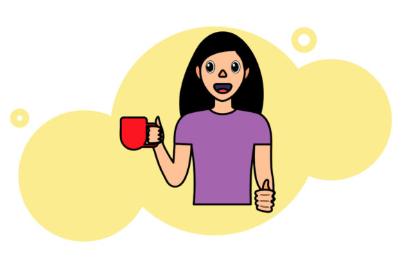 Mom Icon Bring Cup Background Design Art