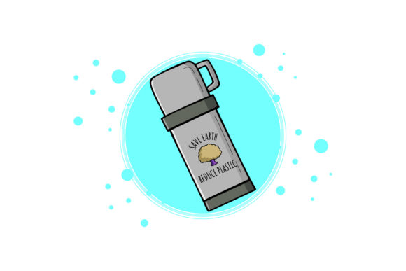 Tumbler Hot Water Circle Bubble Graphics