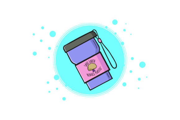Tumbler Mug Circle Bubble Graphics and Icons
