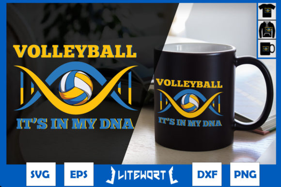 Volleyball is in My DNA Gene Graphics